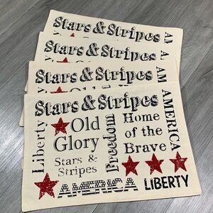 Park Designs NWT “Stars & Stripes” “America” “Liberty Set of 4 Placemats